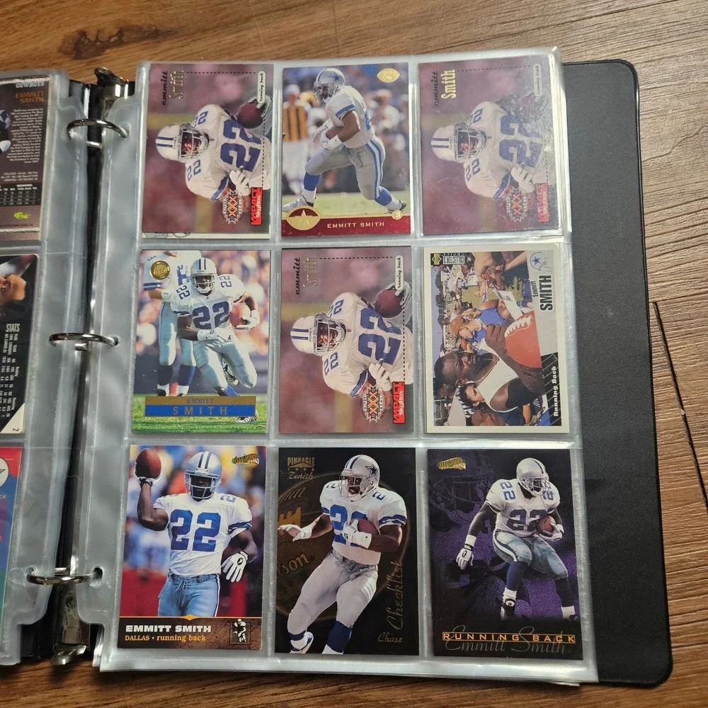 Lot of 124 Emmitt Smith Dallas Cowboys Cards Pro Fleer Score Upper Deck 90s